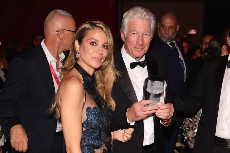 Richard Gere and Alejandra Silva amfAR Gala